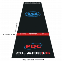 Winmau Pro Zone Precision PVC + Integrated Oche - Dartteppich